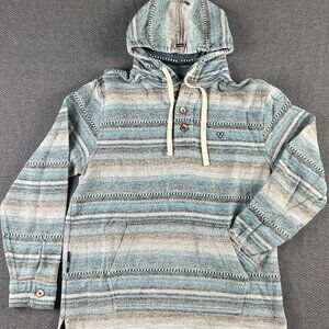 VISSLA Blue and Gray Striped Sweater